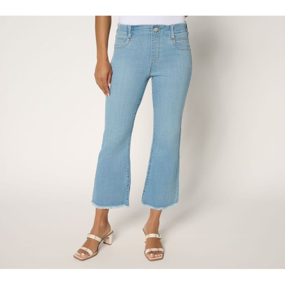 Liverpool Los Angeles Women's Pants Sz 8 Gia Glider Crop Jean Fray Blue A689241